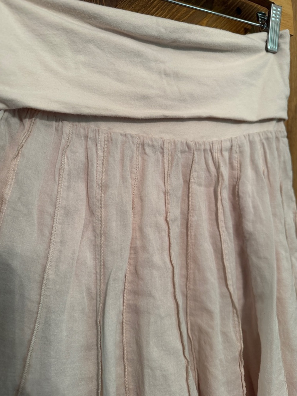 Lapis beige Tiered Circle Skirt size M - Picture 3 of 5